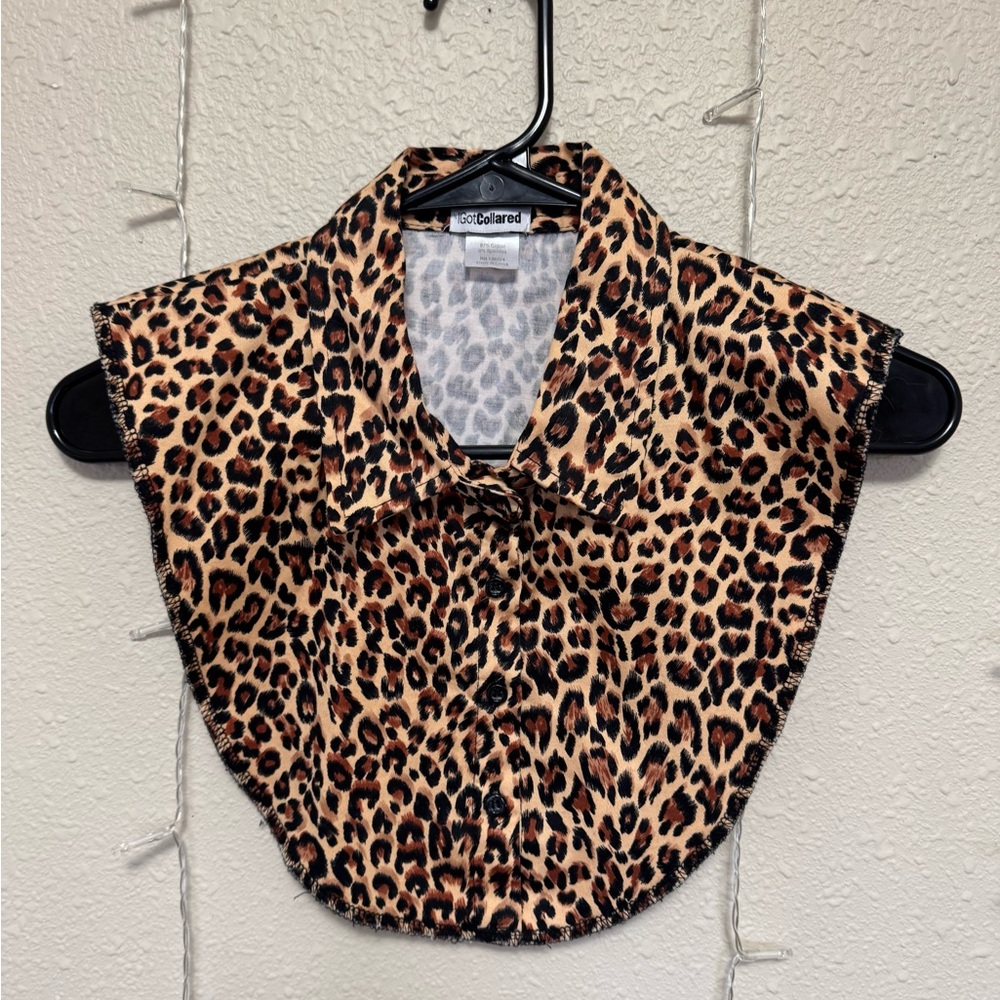 Leopard Print Women's detachable collar insert